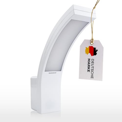 Moderne PIRIT LED Außenwandleuchte 15W Weiß IP54 900lm 4000K Fluter Wandleuchte