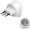 Hama Reiseadapter Italien, Reisestecker Typ L (für Reisende aus Deutschland und Europa, für Schutzkontakt Stecker, Konturen- und Eurostecker, auch für Reisen nach Chile, Kuba, Tunesien etc.) weiß