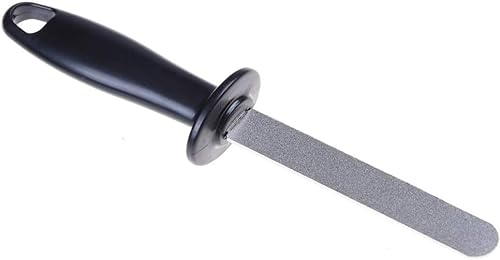 MAHWER Knife Sharpener， Diamond Knife Sharpener Steel Oval Sharpener 400# Steel Professional Chef Knife Sharpener Knife Sharpening Rod ABS Handle