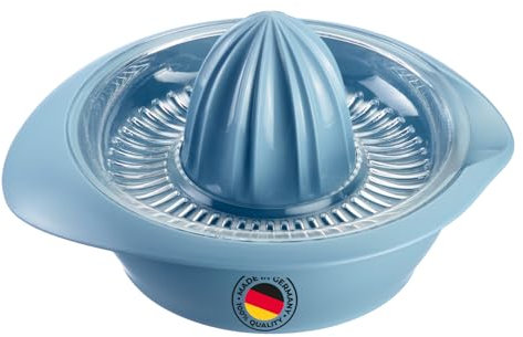 Westmark exprimidor de limón/cítricos con recipiente, diámetro: 18,7 cm, capacidad: 0,5 litros, plástico, Limetta, azul, 3091227B
