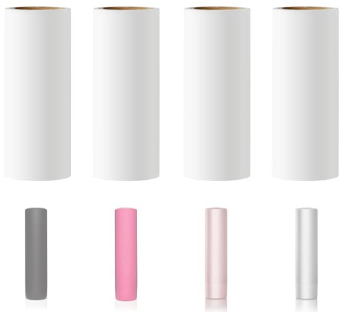 3.5 inch Mini Lint Roller Refills Compatible with Flint Classic Retractable Mini Lint Rollers Travel Size 3-1/2 Width Lint Roller Refills Pack of 4 Rolls 40 Sheets Each Roll Total 160 Sheets