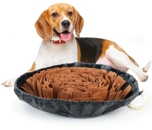 LATRAT Schnüffelteppich für Hunde, Futtermatte Trainingsmatte für Haustier Schnüffelmatte Welpen Trainingsmatte Interaktives Spiel, Wird für das Intelligenz und Geruchstraining des Hundes Verwendet