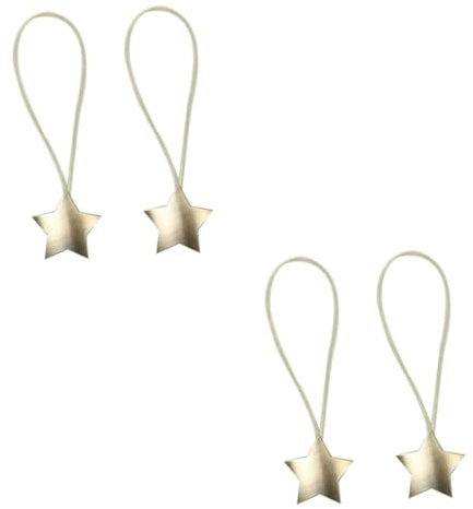 Ciieeo 4 Piezas Accesorios Cortinas magnético Clip de Cortina Pentagrama Ganchos para Cortinas de Ventana drapeado alzapaños Lazos de Cortina alzapaños de Cortina Ata para Arriba Corbata
