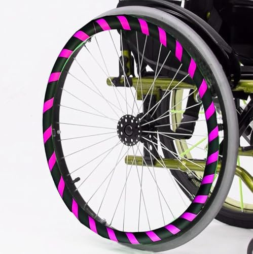 Wheelchair Cover Couvre-Jantes Antidérapants pour Fauteuil Roulant 22 Pouces/24 Pouces – 1 Paire De Housses De Protection pour Poussée Manuelle pour Roue Arrière,Violet,24in
