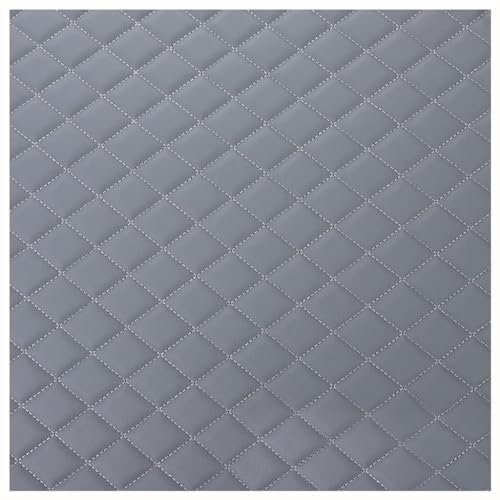 Kunstleder Gesteppt Meterware Polsterstoff Möbelstoff Gesteppt Kaschiert Leder Polsterstoff Stoff Kunstleder Polsterstoff Bezugsstoff Lederoptik Als Polster-Stoff/Sitzbezug#Colour: Cream(Dark Grey,1.6