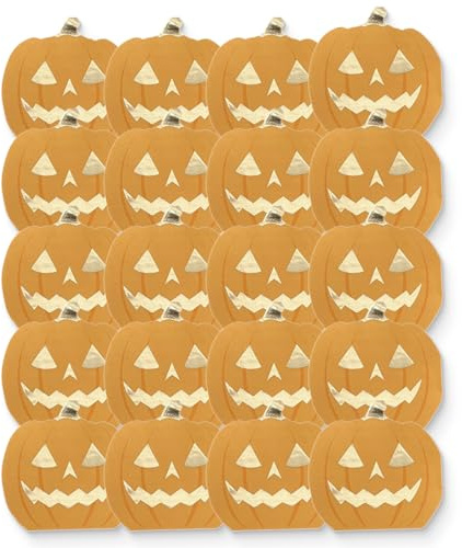 Halloween Serviette, 20 Pièces Serviettes Papier Jetables, Halloween Décoration Citrouille Serviettes de Table en Tissu de Table Accessories Halloween Home Decor