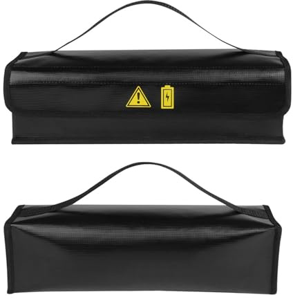 Fangehong Akku Tasche Feuerfest Groß, Ebike Akku Tasche, Feuerfeste Box für Akkus, Akku Feuerfeste Ladetasche, Akku Aufbewahrungsbox Feuerfest für Lagerung, Ladung und Transport, 49x15x15 cm