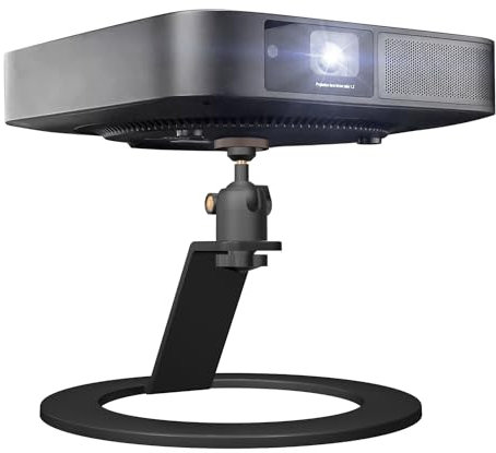 Projector Desktop Stand 360 Degree Adjustable Aluminum Projector Mount Base Table Projector Bracket Holder for Nebula XGIMI VANKYO Jinhoo AuKing Epson BenQ PVO TMY Video Projectors (Black)