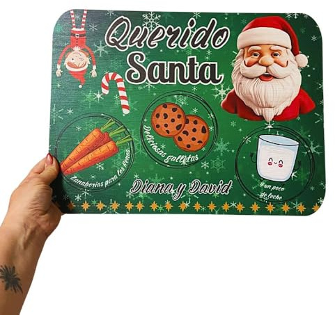 Bandejas Personalizadas para Navidad: CREA Momentos Mágicos con Papá Noel y su Elfo o Reyes Magos Reversible