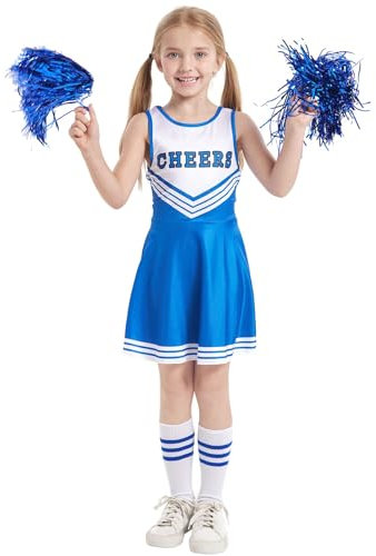 Black Friday Angebote Cheerleader Kostüm Kinder Costume Women Cheerleader Kostüme Cheerleader Kostüm Kinder Cheerleader Kostüm Mädchen 152 Cheerleader Kostüm Kinder Schwarz(#Kinder Blue,140)