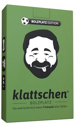 DENKRIESEN - klattschen® Bolzplatz Edition – Kartenspiel & Erweiterung zum beliebten Kultspiel klattschen | Ab 16 Jahren | Partyspiel | Fußball-Thema | Für 2+ Spieler