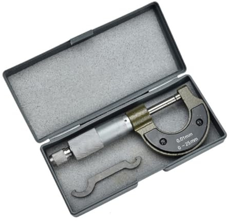 ULTECHNOVO Micrómetro de Tornillo 0-25 Mm Instrumento de Medición de Diámetro Exterior Alta Precisión Material de Aleación Diseño Profesional para Uso