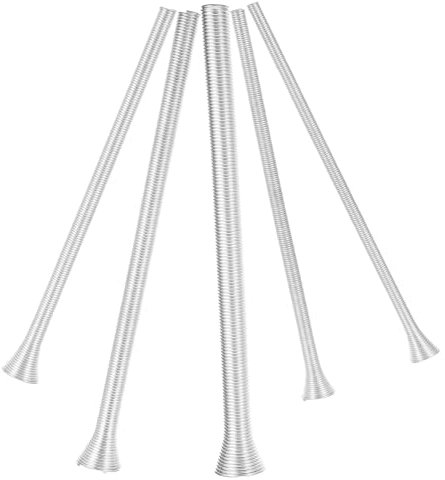 Angoily 1 Satz 1Set Ellenbogenfederdraht Power Tubing Bender Expander Tube Spring Bender Kältetechnik Kältemittel Rebar Ring Bender Latch Grommet Kit Silber 5 Stück