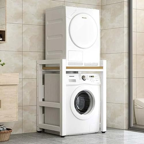 Genérico Kit de Lavadora y Secadora apilable para Armario de Lavadora de Tambor, Organizador de Ropa para Ahorrar Espacio en el baño, estantería