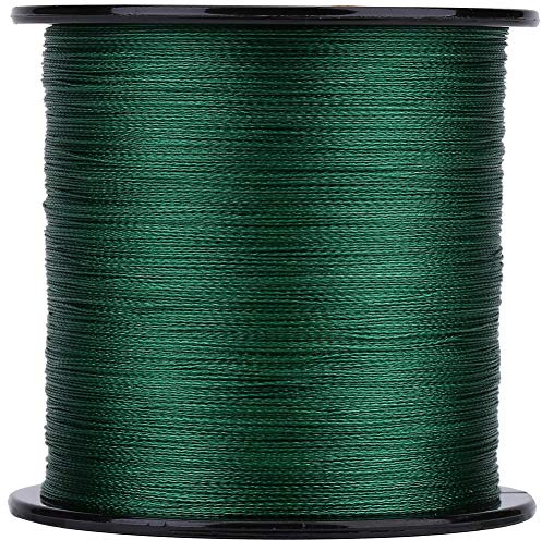 1pc Línea de Pesca Trenzada súper Resistente 4 Hilos, Cable de Cuerda de Pescado múltiple de filamentos Trenzado de 500 m PE para Agua Salada o Pescado de Agua Dulce (0.6)