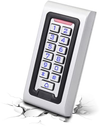 Tastiera di controllo accessi TP68 impermeabile 125KHz RFID tastiera in metallo, 2000 utenti, retroilluminazione, sistema di controllo accessi adatto per appartamenti, ville, magazzini aziendali