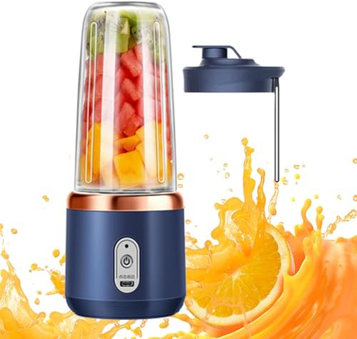 Frullatore Portatile, Frullatore Per Smoothies Elettrico, spremiagrumi da Viaggio Con 6 Coltelli In Acciaio Inox, Mixer smoothies Maker, bottiglia Fresh Juice, Per Frullati E Succhi Di Frutta