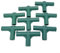 Conector de junta de marco de invernadero de 19 mm, conectores de tubería resistentes, 8 unidades, accesorios de plástico verde para soporte de plantas, estructuras de jardín, soportes de toldo
