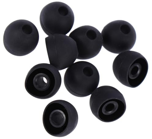 SHINEOFI 10 pezzi Gommini Auricolari in Silicone Tappi Ricambio Antirumore per Cuffie in Ear Morbidi e Resistenti Compatibili Maggior Parte degli Auricolari Comfort Prolungato