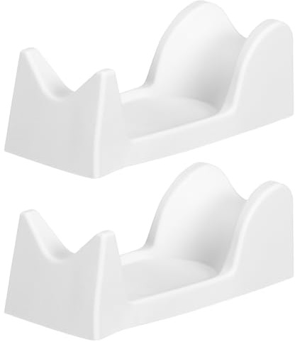 Supporto per Manipolo Fresa Marathon da Tavolo 2 Pezzi in Pvc Bianco | Organizer da Salone, Facile da Posare e Trasportare, per Manicure Unghie Kit Completo Colore Casuale