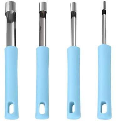 COYUN Descorazonador de Manzanas, 4 Piezas Extractor de Corazón de Acero Inoxidable, Herramienta Multifuncional para el Hogar y la Cocina, para Quitar el Corazón de la Fruta