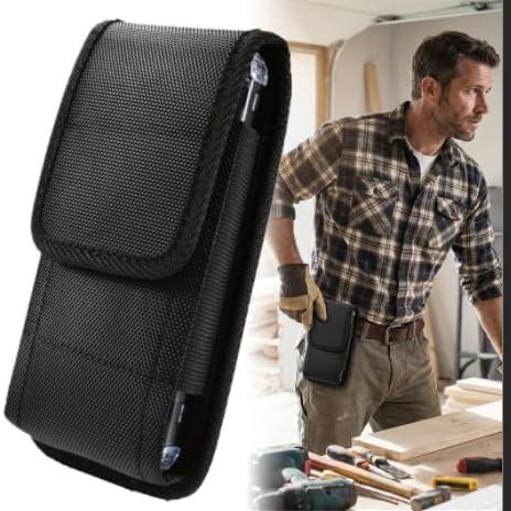 Cinturón Ajustable Vertical y horizontalmente (XL) con Soporte para teléfono móvil, Compatible con Samsung Galaxy S23, S22, S21, S20, A54, A53, iPhone 15, 14, 13, 12, 11, FE, Plus, Ultra, Mini, Lite,