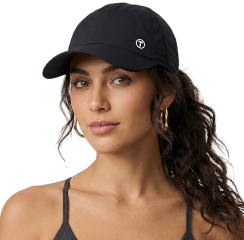 TOP-EX Cooling Baseball Caps für Damen Pferdeschwanz, Sommer UPF 50 Sun Basecap Damen UV Schutz mit Mesh für Outdoor Laufen Golf, Atmungsaktiv, Verstellbare Passform, Schwarz S/M