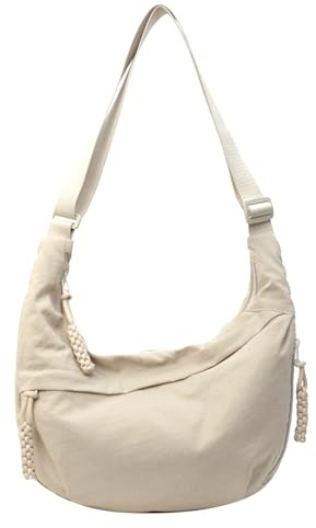 TeeYee Umhängetasche Damen Canvas Halbmondtasche Messenger Bag Herren | Schultertasche Für Arbeit,Hobo für Schule,,Büro,Reisen,Alltag