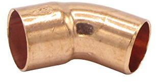 Serie 5000 LÖTFITTING KUPFER BOGEN 45°I/A - 18 x 18 MM - 10 Stück