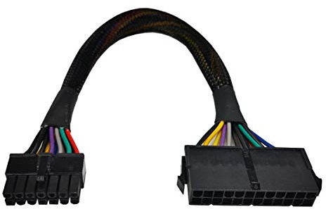 ZLKSKER Cavo di alimentazione da 24 pin a 14 pin con guaina (12 pollici, 18 AWG), cavo adattatore di alimentazione principale ATX PSU, Plug and Play per Lenovo IBM Dell A75 B75 Q75 Q77