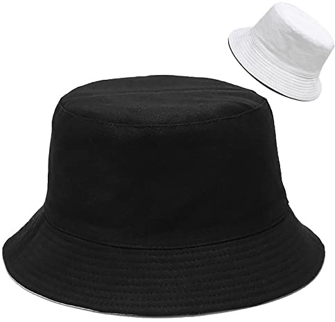 Malaxlx Damen Fischerhüte Sonnenhut Strandhut Fishermütze Sommerhut Draussenhut Faltbarer Reversibel