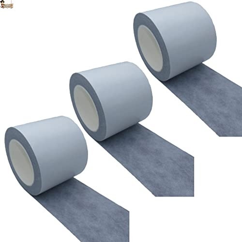 BricoLoco.com Cinta adhesiva unión césped artificial ¡¡BUTILO!! Pack 3 rollos. Exterior interior. Ancho 10 cms. Banda pegamento adhesivo con no tejido de polipropileno (Pack 3 uds., Rollo 10 metros.)