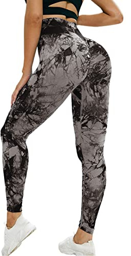 Getervb Sports Leggings Damen High Waist Scrunch Butt Leggings Push Up Seamless Booty Leggings Blickdichte Hose für Gym Yoga Fitness Workout Tights