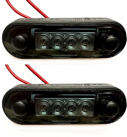 MelTruck 2x dunkles LED Umrissleuchte/Positionsleuchte hinten 12V/24V rot IP68 LKW, PKW, Anhänger, Trailer, Wohnwagen E9