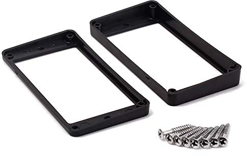 Eduuyvee 2 StüCke Schwarz Gebogen Humbucker Pickups Rahmen Ringe für Elektor Gitarre