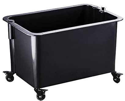 TRGCJGH Carro de limpieza profesional, Soporte para escoba y trapeador, soporte para escobas y carrito de limpieza(5 Slots and 6 Hooks,B)