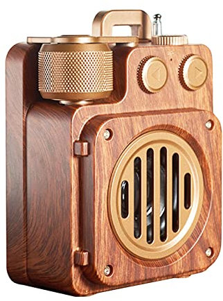 Neamou miniradio,Radio Vintage con reproducción de Audio - Altavoz de Sonido HD, Tarjeta de Memoria Compatible con Altavoz inalámbrico, Disco Flash USB, reproducción magnética Externa