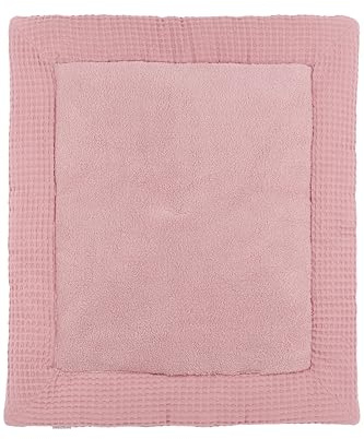 MEYCO Laufgittereinlage 80x100cm Waffel Teddy Laufstall Baumwolle Old Pink | 100 % Baumwolle, Laufgittereinlage, kuschelig weich, fein gestrickt, für Spiel- und Schlafbereich