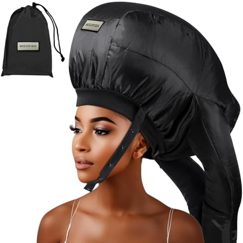 Hooded Hair Dryer Bonnet,Upgraded Dual-Tubes Even Heat Blow,Hands Free Drying for Thick or Curly Hair, Deep Conditioning at Home,Portable&Universal Diffuser Attachment Cap(Size L)