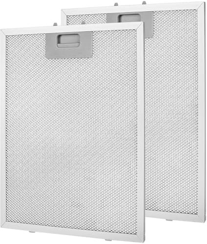 2 Pcs Cooker Hood Filter Replacement, Extractor Fan Filters 320x260mm, Extractor Hood Filters, 5-Layer Aluminum Kitchen Extractor Fan Filter for Many Leading Brand of Cooker Hood/Extractor Fan Vent