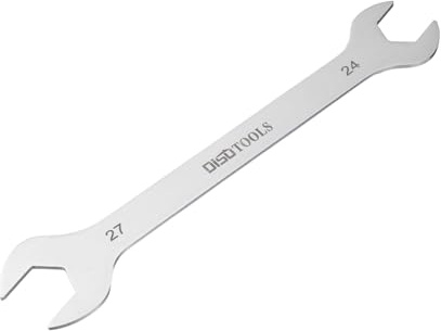 QUARKZMAN Doppel-Maulschlüssel 24mm x 27mm, Schraubenschlüssel Gabelschlüssel Sandstrahlen 3cr13 Edelstahl, Offener Ringschlüssel für Haushalts und Allgemeine Reparaturen