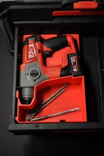Packout Insert to Suit M12 Fuel Rotary Hammer Drill – Compatible with Packout Toolbox System | Protective Tool Organizer for Model 2416-20 (Black, Left Side)
