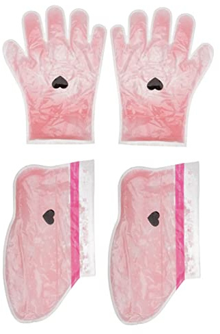 VICASKY 2paare Spa Paraffinwachshandschuh Fußpflege Handschuhe Wachstherapie Abdeckung Für Hände Und Füße Waschbare Nährgut Eindringen