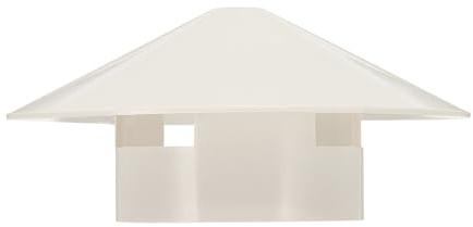 PATIKIL Tapa De Chimenea De 3, Cubierta De Lluvia Para Ventilación De Techo, Campana De PVC, Tapa Redonda De Chimenea, Tapa En Forma De Hongo, Tubo De Estufa Exterior, Blanco