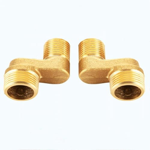 BiaoTeng Reductor Laton 3/4 a 1/2 Excentricas Grifo Ducha, 2 Piezas Adaptador de Ducha para Grifo 46 mm