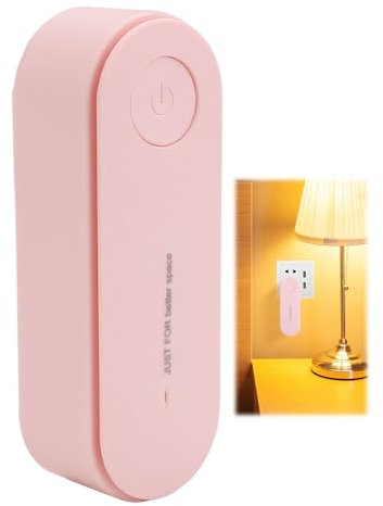 Air Purifier Plug In Uk, Mini Portable Ionic Air Purifier All-In-One Air Purifiers Effective Remove Pet Odors Smell Smoke Dust Suitable for Office Home Bedroom Toilet (Pink)