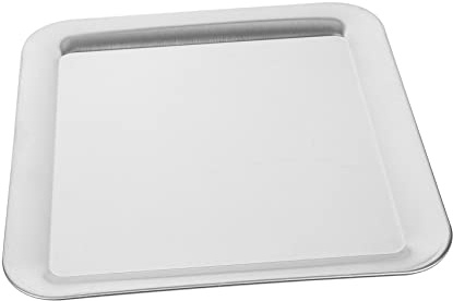 FUNNETOYU Plateau Acier Inoxydable Épais pour Dessert Cake Holder et Service Chaleur et Anticorrosion Plateau de Carré Moderne pour Fruits et Pâtisseries