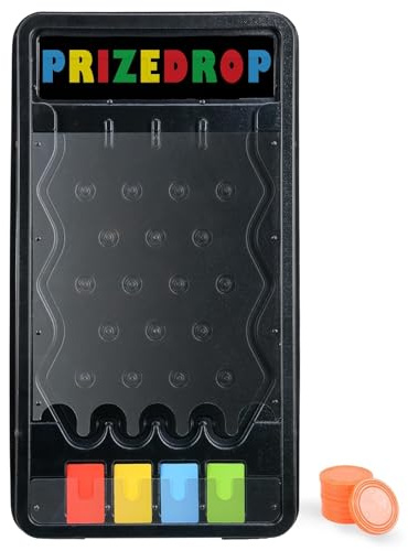 iElyiEsy Mini Tabletop Plinko Board Game -4slots Prize Drop Board with 8 Customizable Pucks – Foldable Prize Drop Game for Family Gatherings, Classroom, and Carnival-Style Events (25x14 Prize Drop)