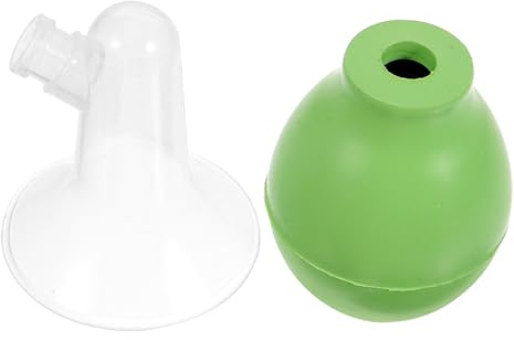 NAMOARLY Handmilchpumpe Manuell Tragbares Praktisches Brustmilchsauger Sicherem Gummi und Kunststoff Sanftes Schmerzfreies Abpumpen Kompatibel Einfach zu Reinigen Transparent grün