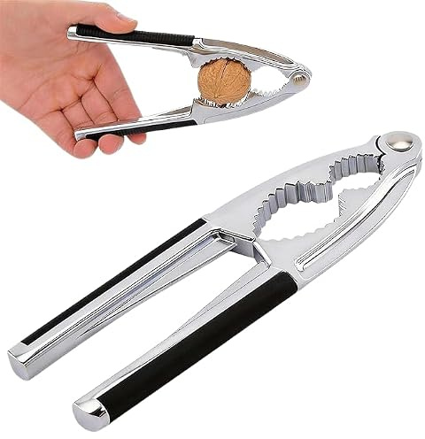 Cascanueces Acero Inoxidable con Mango Antideslizante - Cascanueces para Nueces de Pacán y Nuez de Brasil - Herramienta Duradera para Frutos Secos